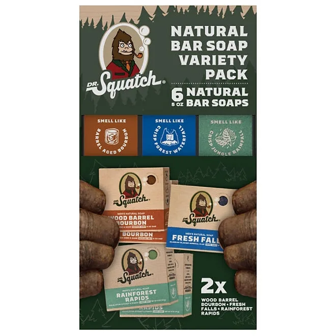 Dr. Squatch Natural Bar Soap, Variety Pack, 5 oz., 6 ct. 2