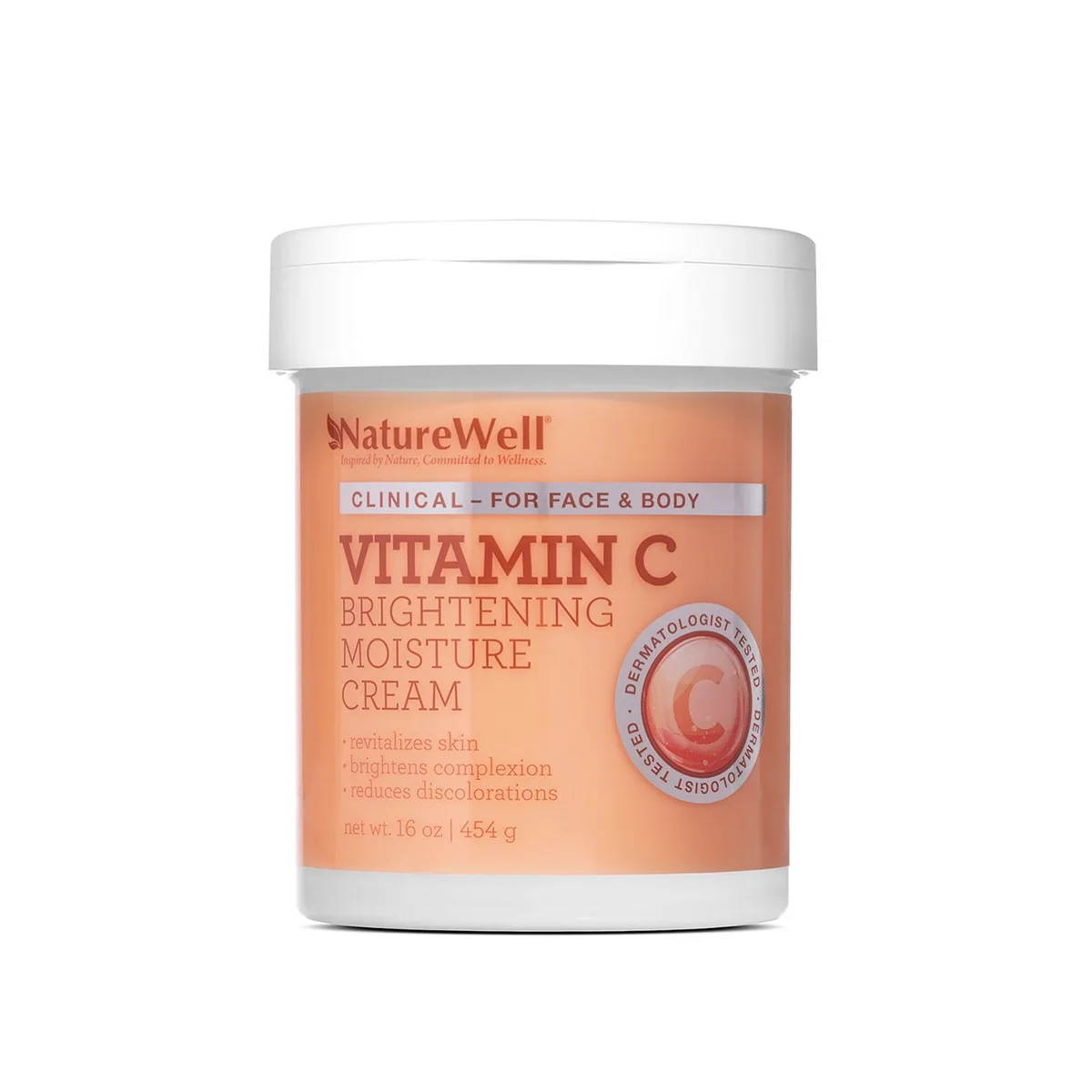 NatureWell Vitamin C Brightening Moisture Cream, 16 oz.