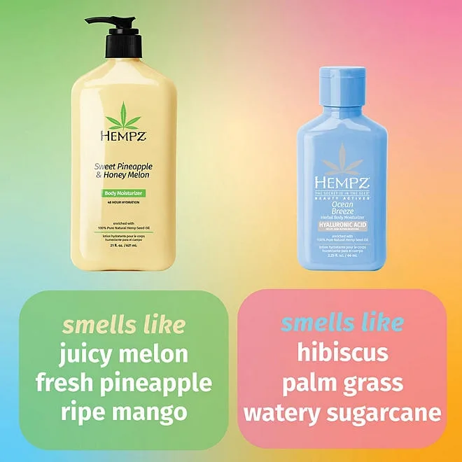 Hempz Hydrating Herbal Body Moisturizer Pack 4