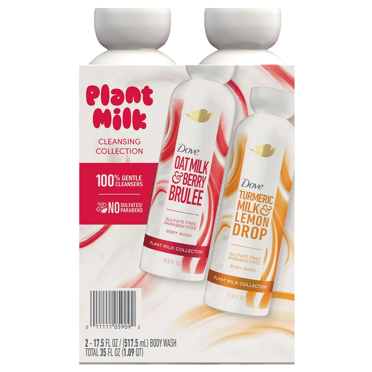 Dove Plant Milk Body Wash, 17.5 fl. oz., 2 pk.