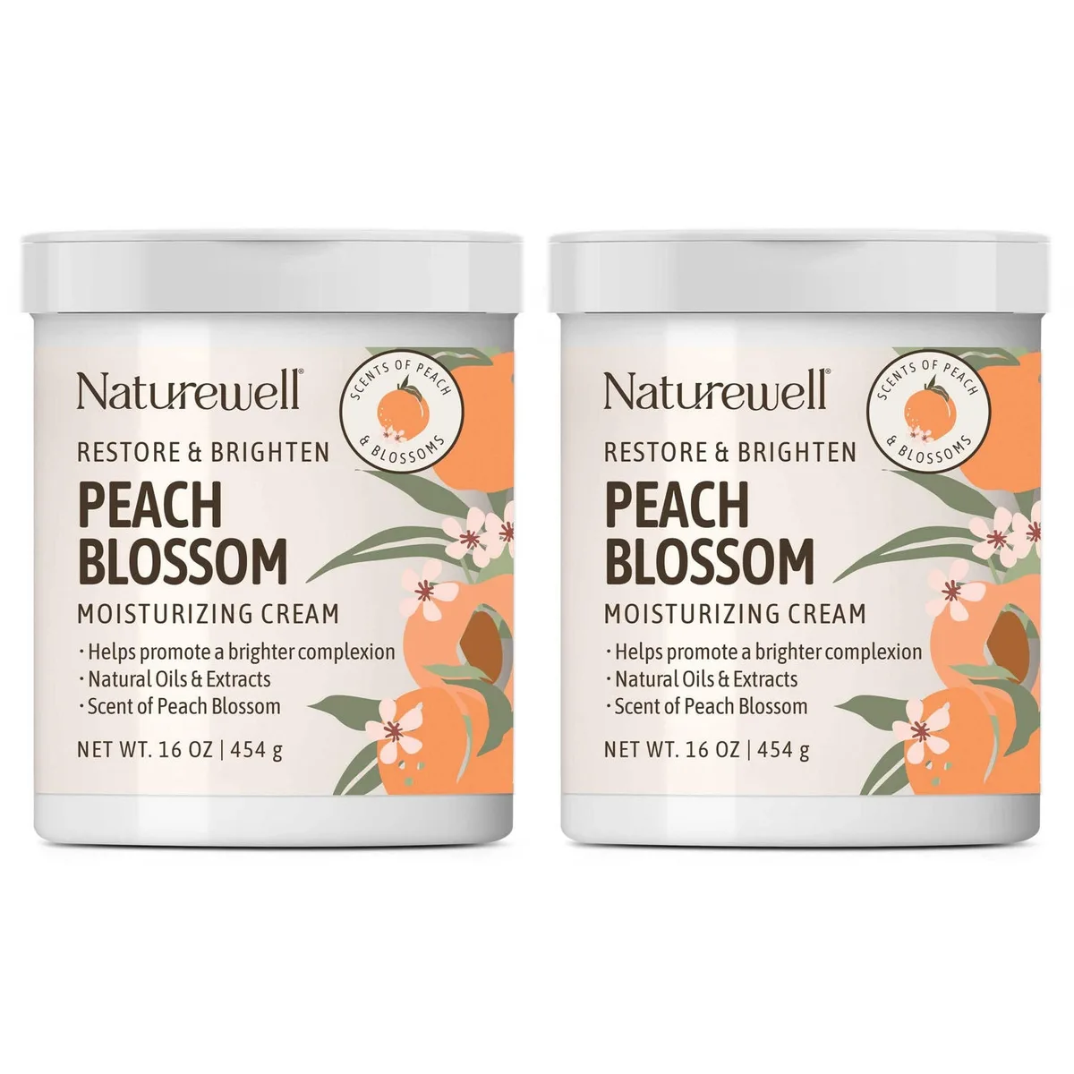 NatureWell Peach Blossom Moisturizing Cream, 16 oz., 2 pk.