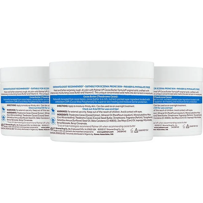 Palmer's Cocoa Butter Formula Jar with Vitamin E, 7.25 oz., 3 pk. 3