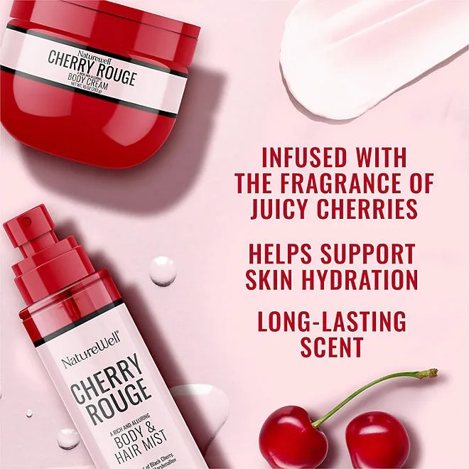 NatureWell Cherry Rouge Body & Hair Mist and Body Cream Kit 4