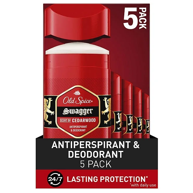 Old Spice Swagger Antiperspirant & Deodorant for Men, 2.6 oz., 5 pk. 2