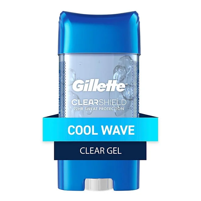 Gillette Cool Wave Clear Gel Men's Antiperspirant and Deodorant, 3.8 oz., 5 pk. 3