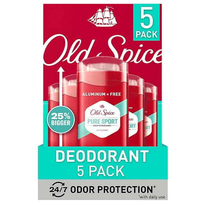 Old Spice High Endurance Deodorant, 48-Hr. Protection, Pure Sport, 3.0 oz., 5 pk. 2