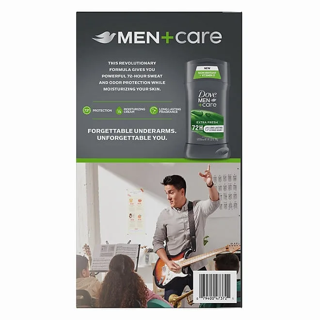 Dove Men+Care Antiperspirant Deodorant, Extra Fresh, 2.7 oz., 4 pk. 3