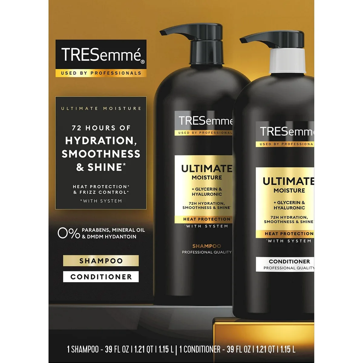 TRESemm&eacute Ultimate Moisture Shampoo & Conditioner, 39 fl. oz., 2 pk.