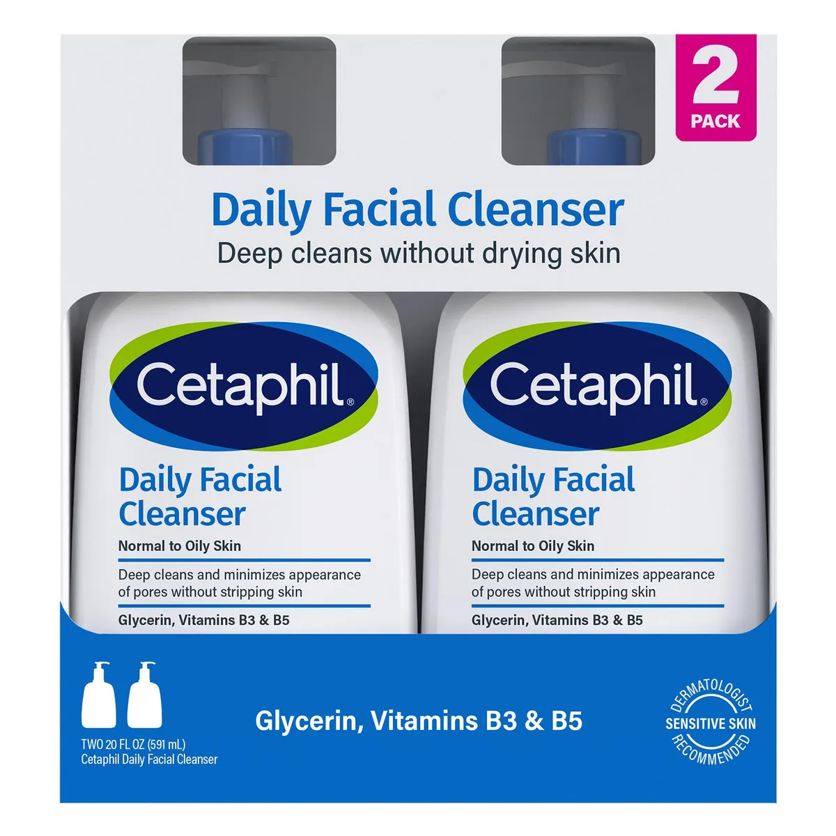 Cetaphil Daily Facial Cleanser, 20 fl. oz., 2 pk.