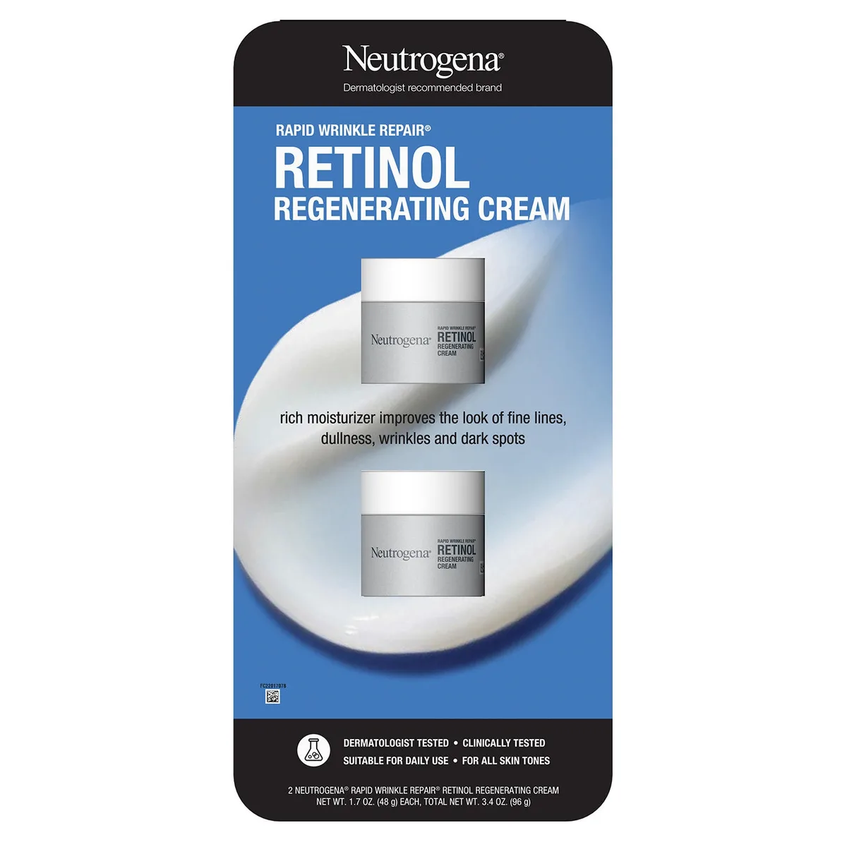 Neutrogena Rapid Wrinkle Repair Retinol Regenerating Cream, 1.7 oz., 2 pk.