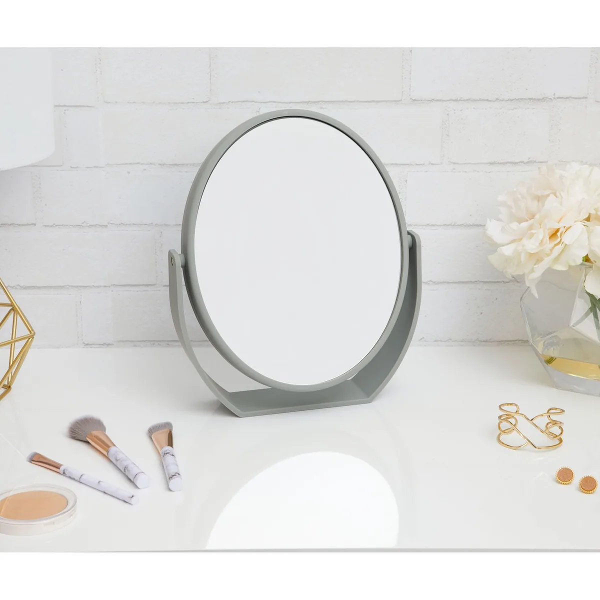 Thinkspace Beauty Soft-Touch Oval Vanity Mirror - Choose Your Color 3