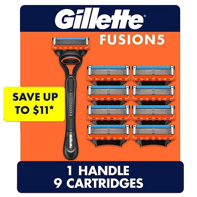Gillette Fusion5 Men's Razor Handle + 9 Cartridges 2