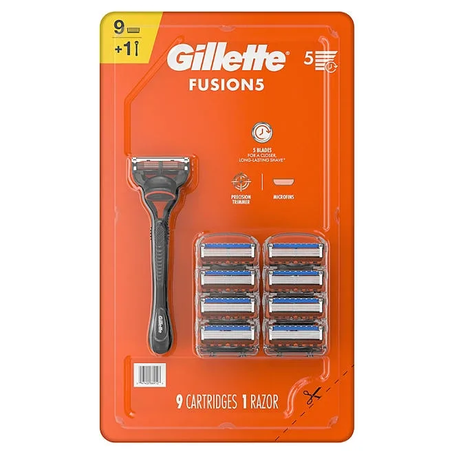 Gillette Fusion5 Men's Razor Handle + 9 Cartridges 4