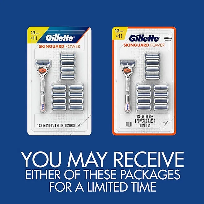 Gillette SkinGuard Power Men's Razor Handle + 13 Cartridges 4