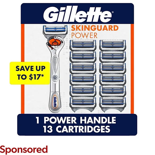 Gillette SkinGuard Power Men's Razor Handle + 13 Cartridges 3