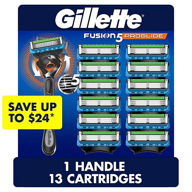 Gillette Fusion5 ProGlide Men's Razor, 1 Handle + 13 Cartridges 2