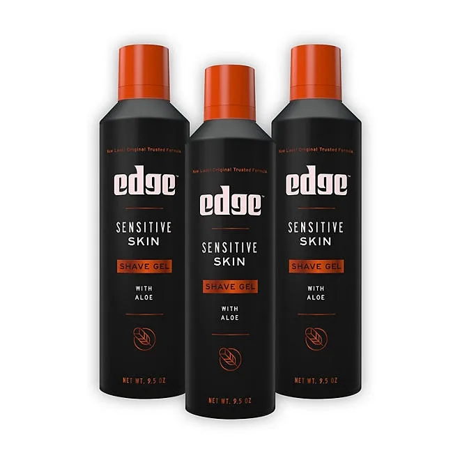 Edge Sensitive Skin Shaving Gel for Men, 9.5 oz., 3 pk. 4