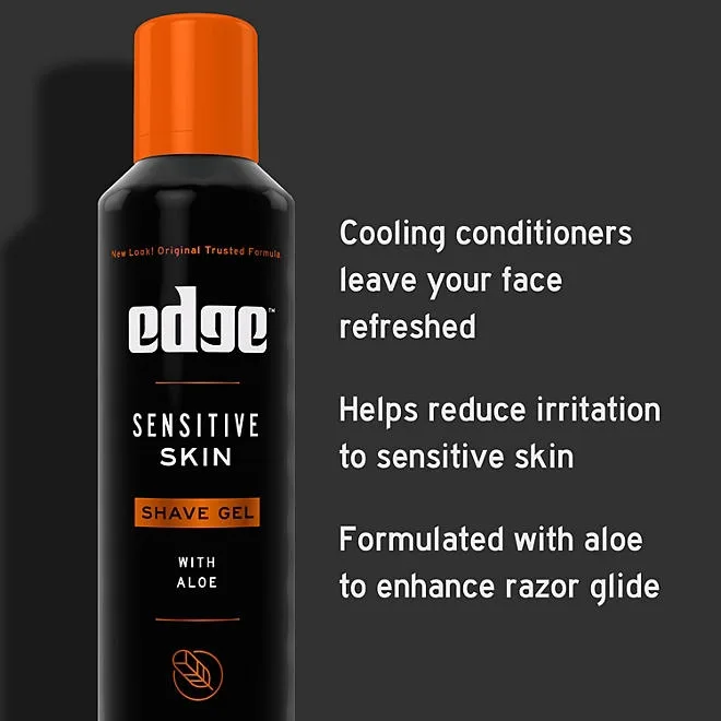 Edge Sensitive Skin Shaving Gel for Men, 9.5 oz., 3 pk. 5