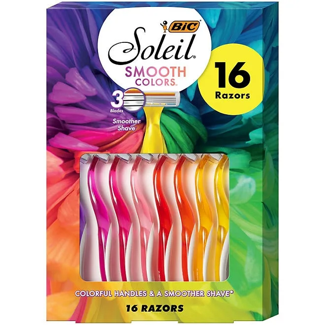 BIC Soleil Color Collection Women's Razors, 3 Blade, 16 ct. 2