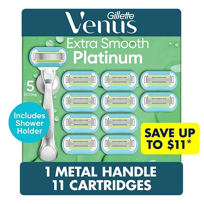 Venus Extra Smooth Women's Razor, 5 Blades, 1 Handle + 11 Cartridges 2