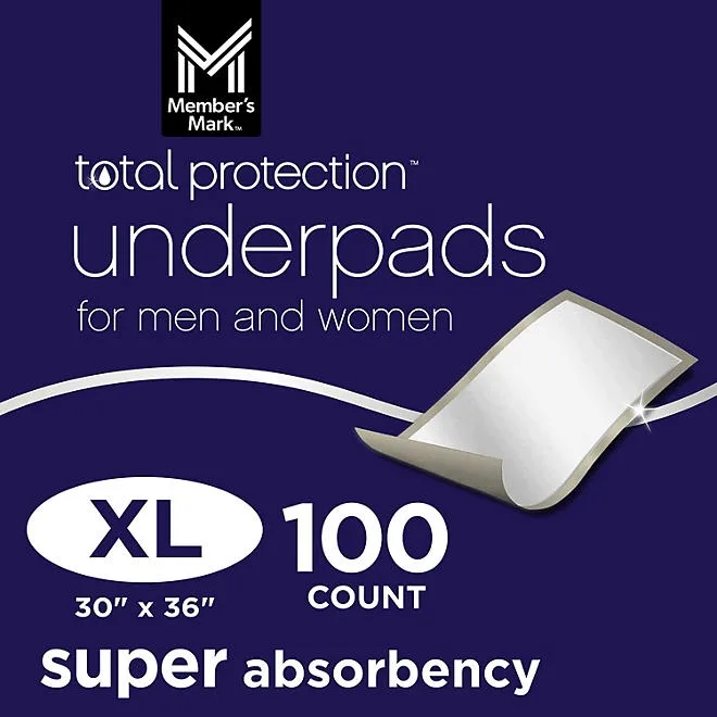 Member's Mark Total Protection Underpads Extra-Large, 30" x 36" 100 ct. 2