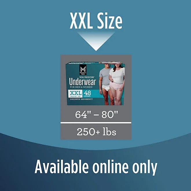 Member's Mark Total Protection Incontinence Underwear for Men and Women, Size - XXL, 48 ct. 3