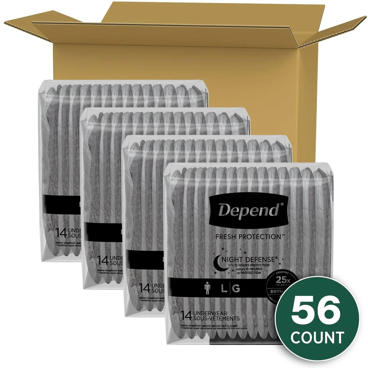 Depend Night Defense Adult Incontinence Underwear for Men - Choose Your Size 2