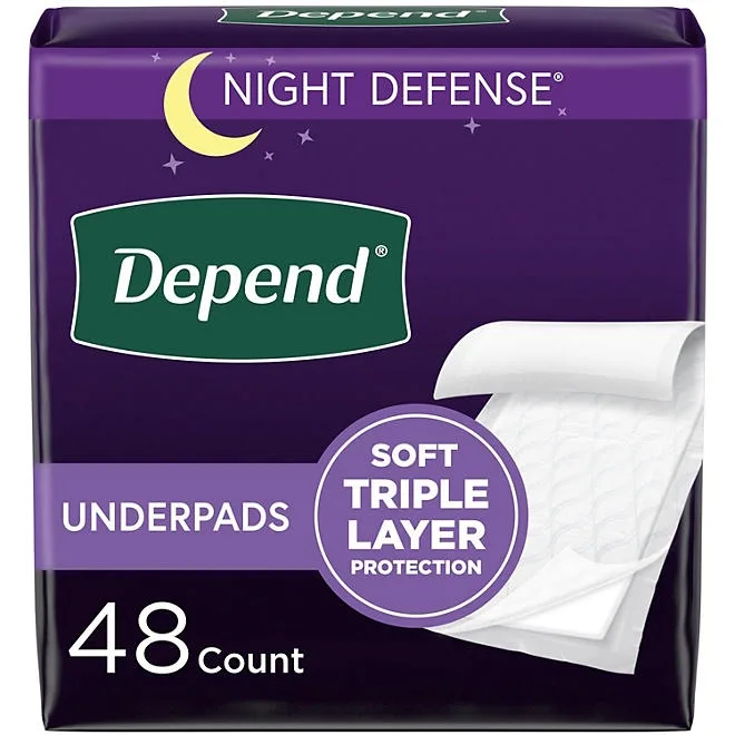 Depend Underpads Disposable Incontinence Bed Pads, 48 ct. 2