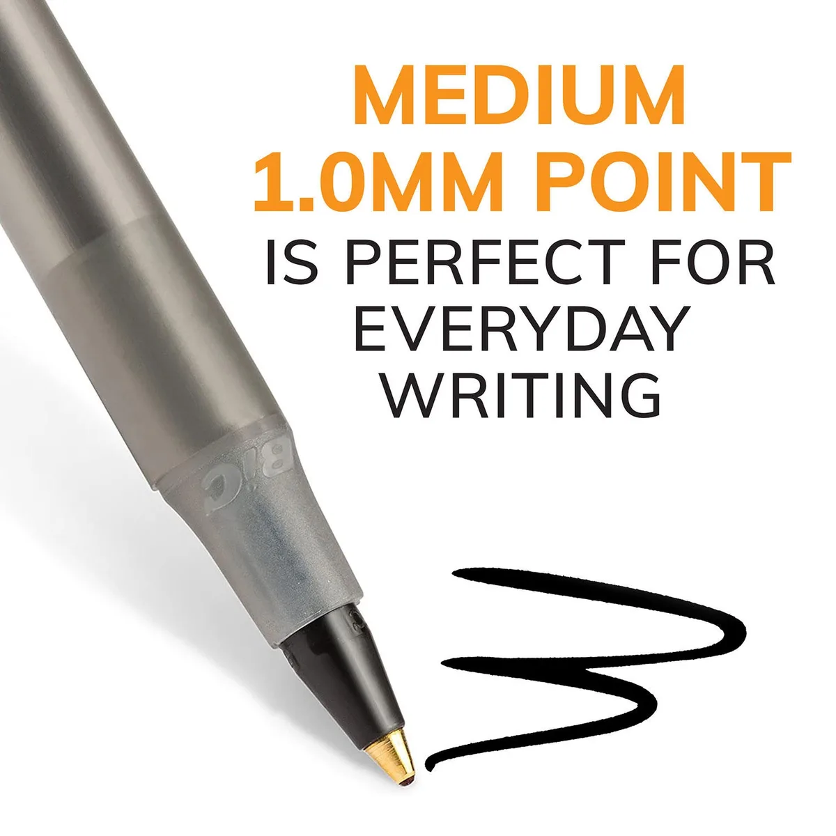 BIC Round Stic Xtra Life, Medium Point, 96 ct., Black 5