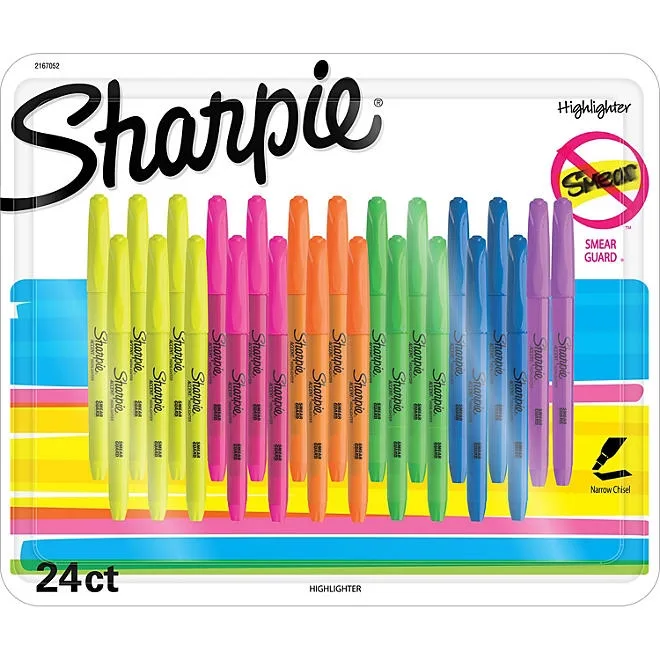 Sharpie Accent, Highlighters, Assorted Colors, 24 Pack 2