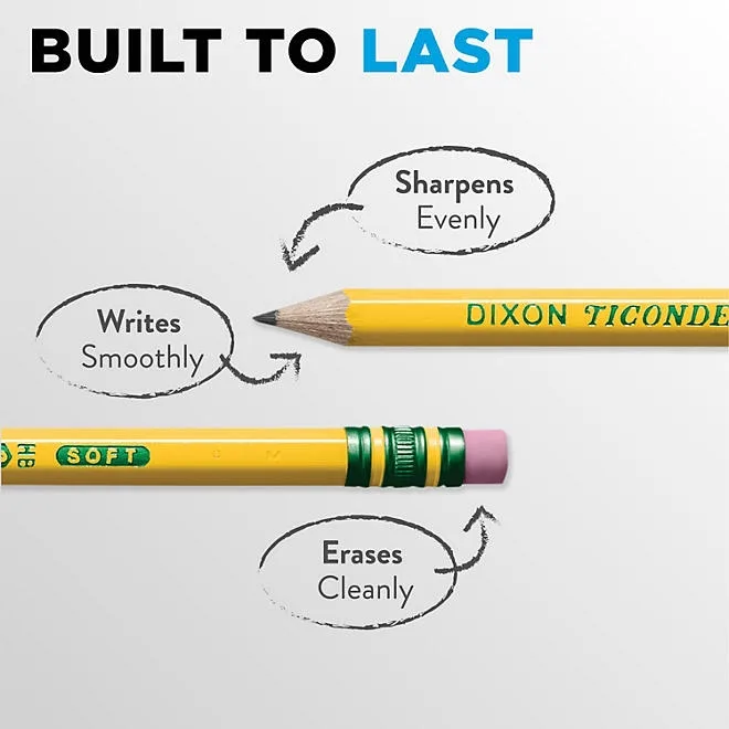 Ticonderoga Woodcase Pencil, HB 2, Yellow Barrel, 96ct. 4