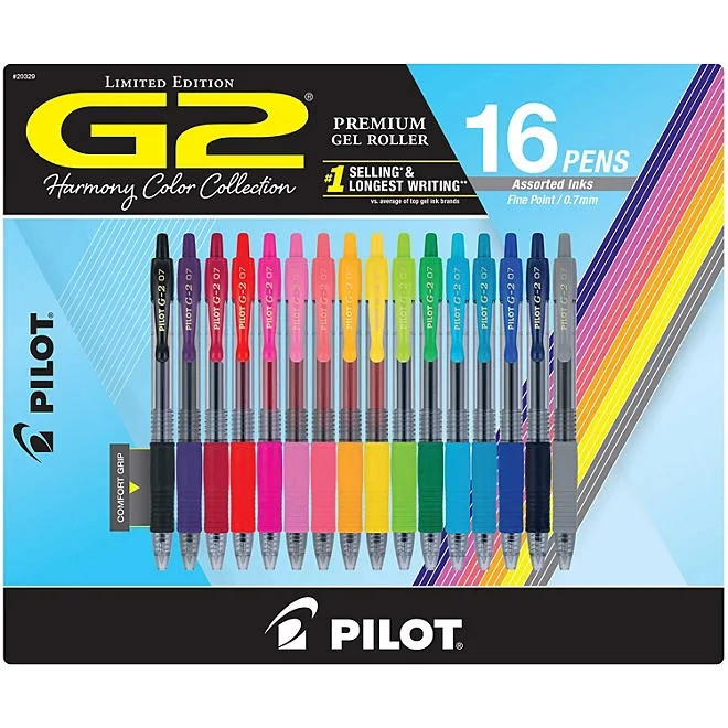 G2 Premium Gel Roller Assorted Ink 16pk Fine Point 2