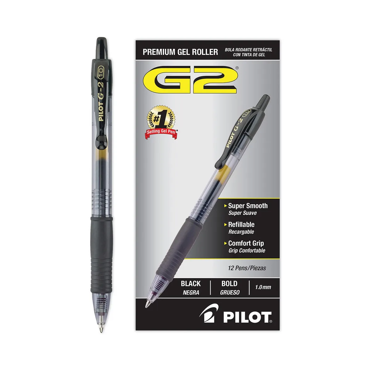 Pilot G2 Retractable Premium Gel Ink Pens, Select Color Bold, 12 ct. 3