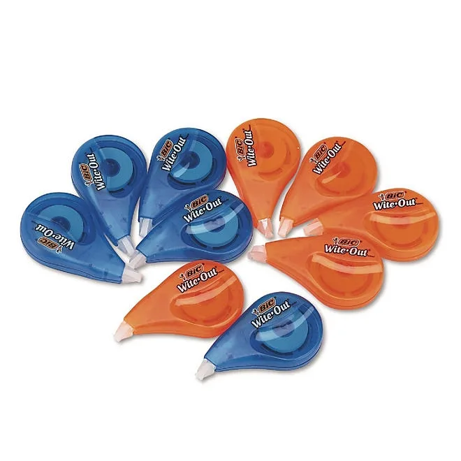 BIC Wite-Out EZ Correct Correction Tape, Non-Refillable, 1/6" x 472", 10 pk. 3