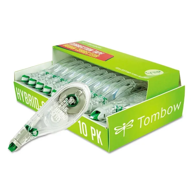 Tombow® MONO Hybrid Style Correction Tape, 1/6" x 394", Non-Refillable, 10pk. 2