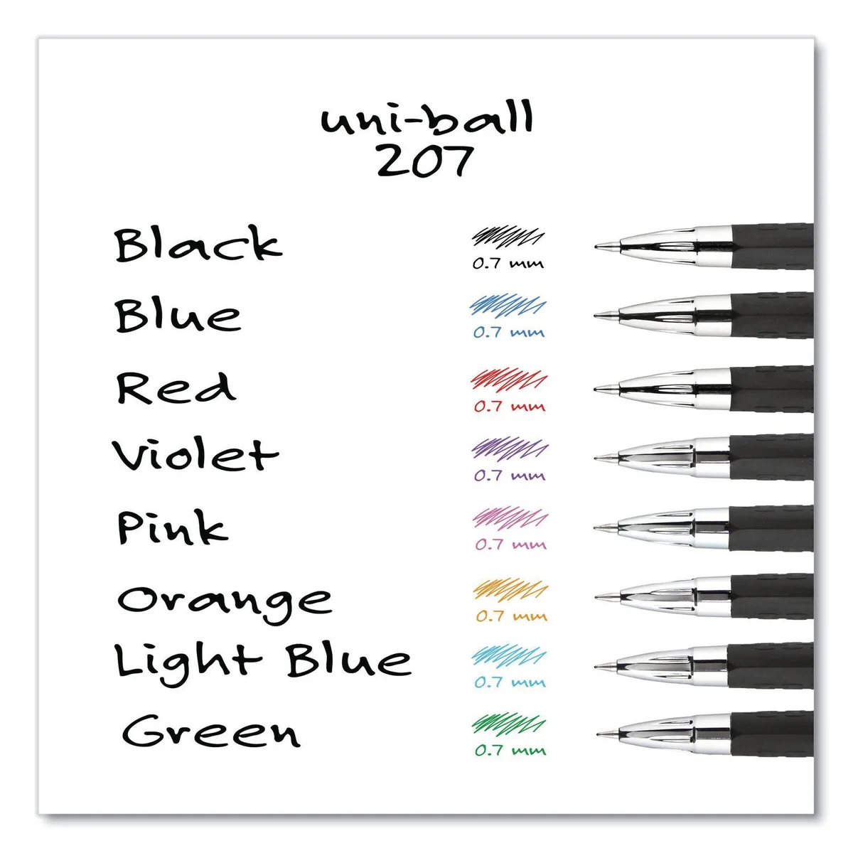 uni-ball 207 Signo Roller Ball Gel Pens, Select Color Medium, 12 ct. 4
