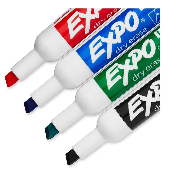 Expo - Low Odor Dry Erase Marker Starter Set, Assorted - 4 per Pack 4