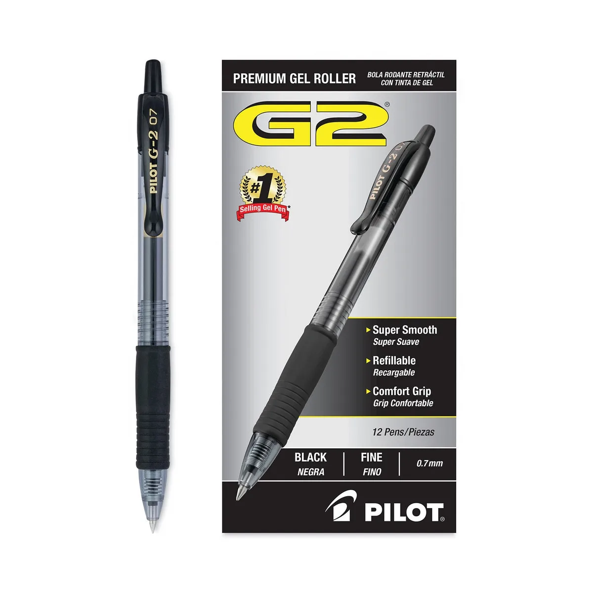 Pilot - G2 Gel Roller Ball, Retractable, Fine, Various Colors - 12 Pens 4