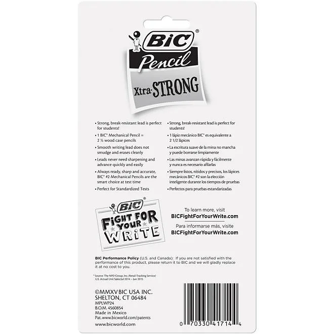 BIC Xtra-Strong Mechanical Pencil, 0.9mm, Assorted Colors, 24ct. 3