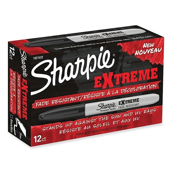 Sharpie - Extreme Marker, Fine Point, Black - Dozen 2