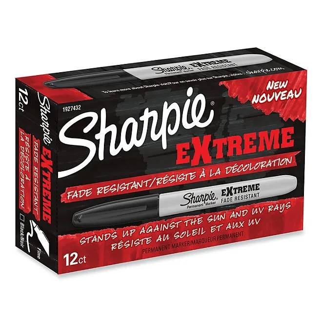 Sharpie - Extreme Marker, Fine Point, Black - Dozen 3