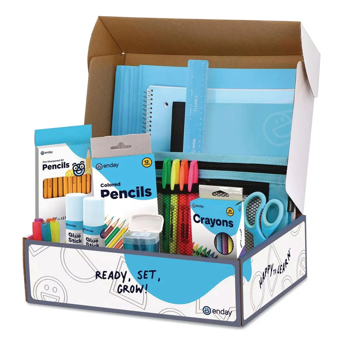 enday Back to School Supplies Kit for Grades K-5, Choose Color 2