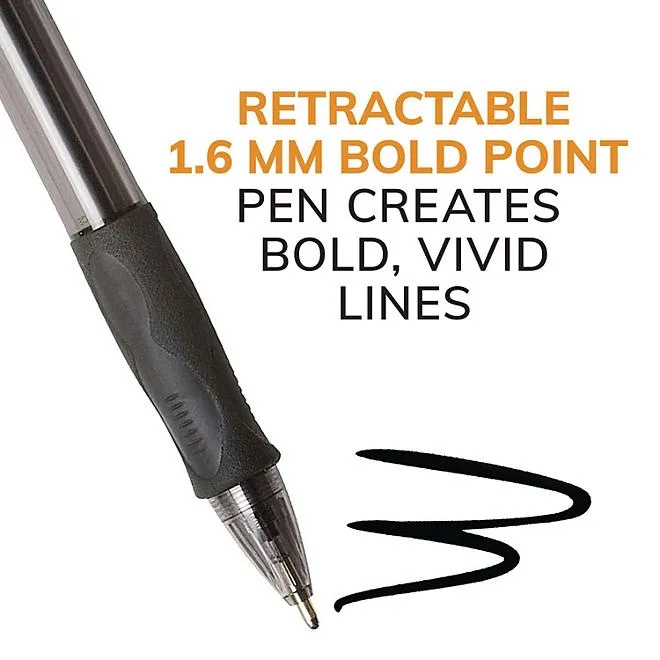 BIC Velocity Retractable Ball Pen, 1.6 mm, Black, 36 pk. 5