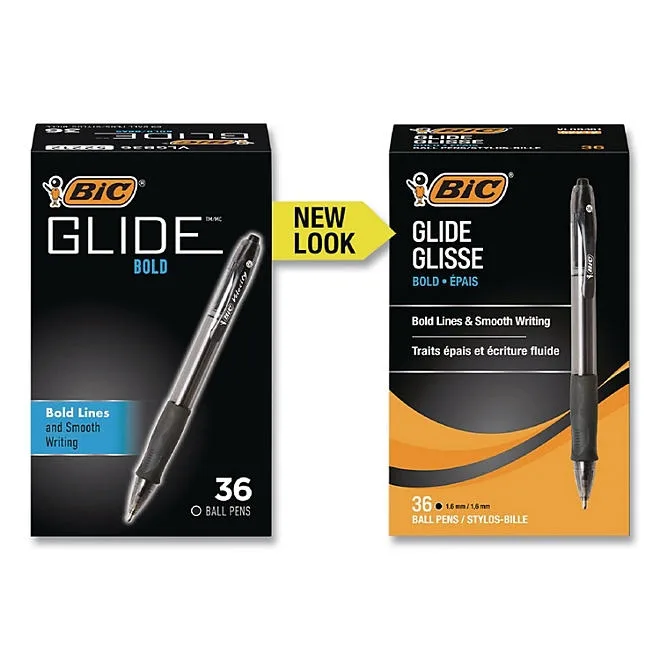 BIC Velocity Retractable Ball Pen, 1.6 mm, Black, 36 pk. 3