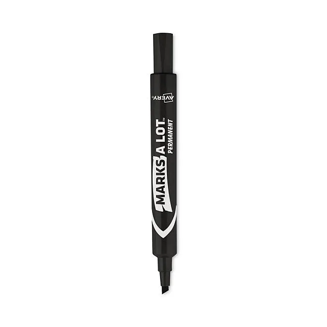 Avery MARKS A LOT Large Desk-Style Permanent Marker Value Pack, Broad Chisel Tip, Black, 36/Pack 3