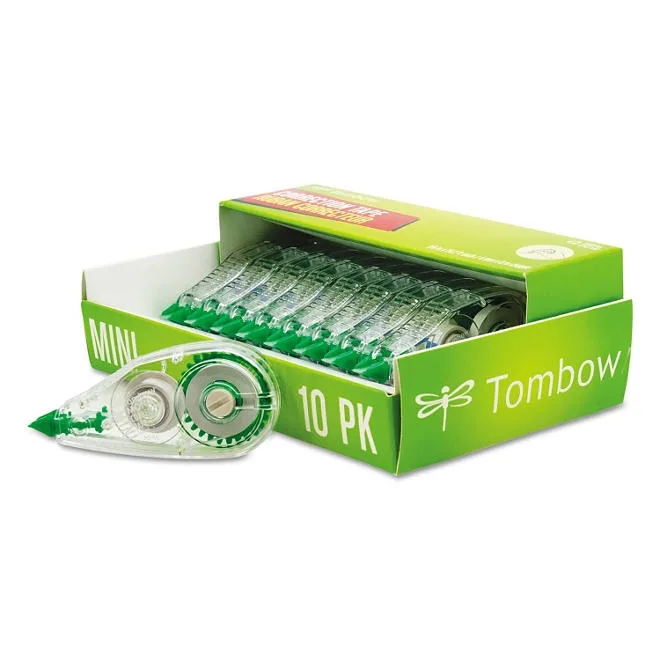 Tombow® MONO Mini Correction Tape, 1/6" x 315", Non-Refillable, 10pk. 2