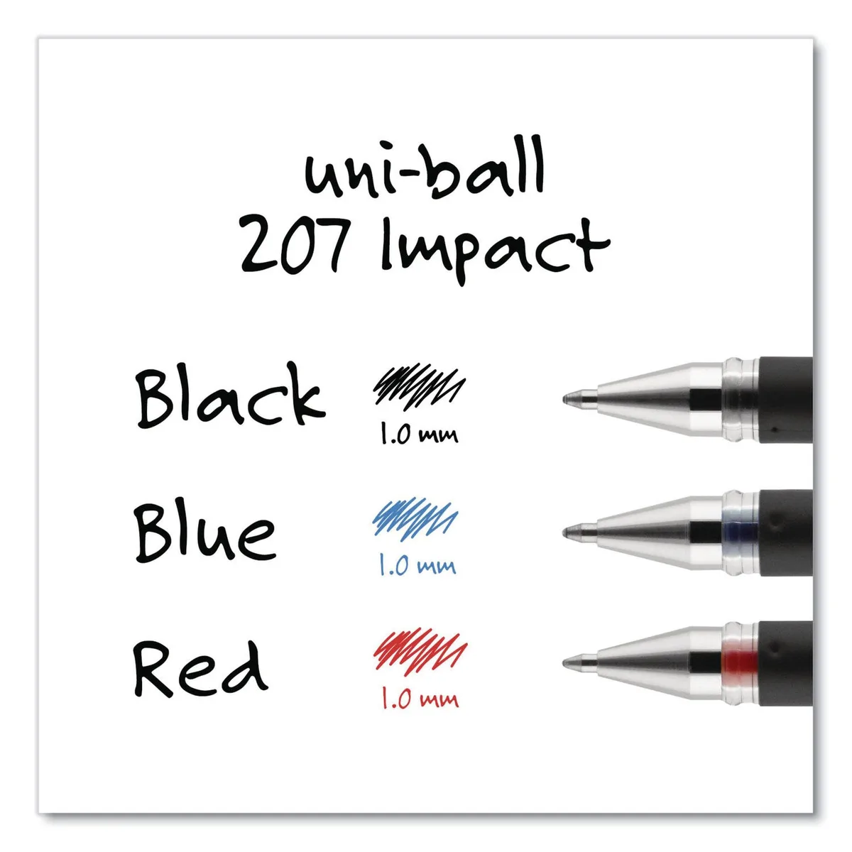 uni-ball 207 Impact Roller Ball Gel Stick Pens, Select Ink Color Bold - Dozen 4