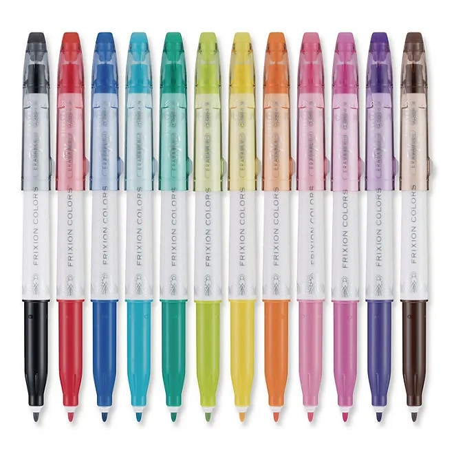 Pilot FriXion Colors Erasable Porous Point Pen, Stick, Bold 2.5 mm, Assorted Ink and Barrel Colors, 12/Pack 3