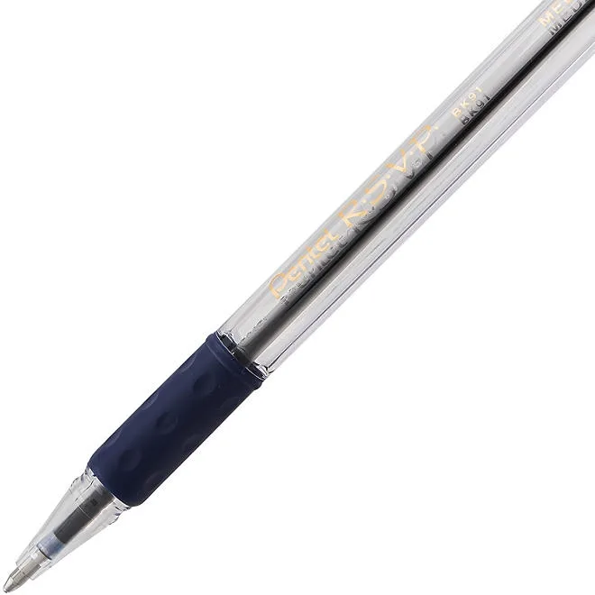 Pentel - R.S.V.P. Ballpoint Stick Pen, Blue Ink, Medium - 12 Pens 4