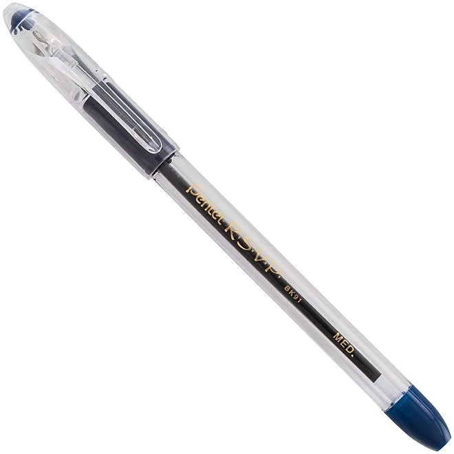 Pentel - R.S.V.P. Ballpoint Stick Pen, Blue Ink, Medium - 12 Pens 2